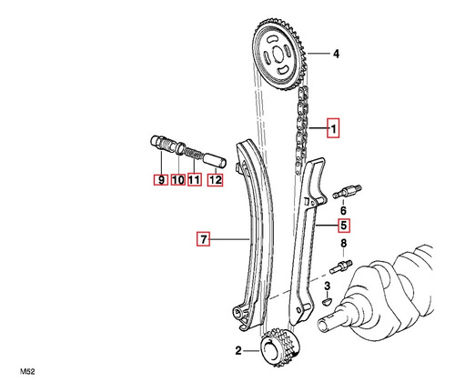 Kit Tensor Patn Cadena Tiempos Bmw E36 E34 325i 525i X3 X5 Foto 4