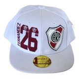 Gorra Plana Blanca Nacho #26  River Plate 