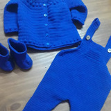 Conjunto De Saquito Y Enterito Para Bebe