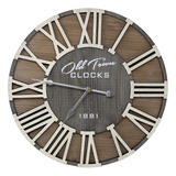 Oldtown Clocks 30 Reloj De Pared Rústico De Madera Romano Co