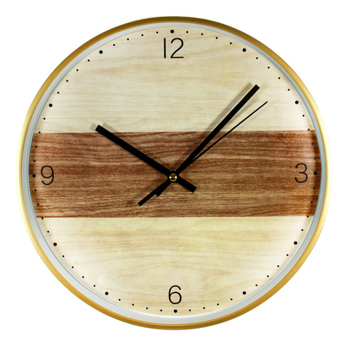 Reloj De Pared 30cm Cafe/blanco