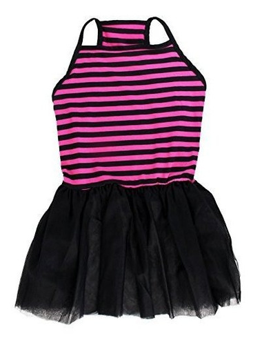 Vestido De Perro Grande Pink And Black Stripe Tutu De Midlee