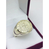 Anillo San Benito Plata 925 Grande Hermosos!!!