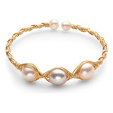 Dengguang Brazalete De Perlas Para Mujer, Perlas Cultivadas 