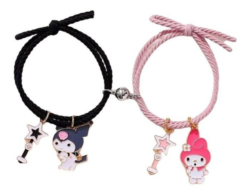 Pulsera Duo Kuromi & Melody Amigos Hello Kitty 1 Par 