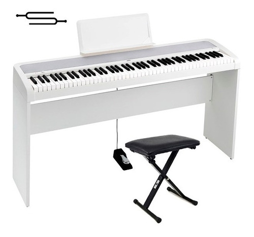 Piano Electrico Korg B1 Blanco + Mueble + Pedal + Banqueta