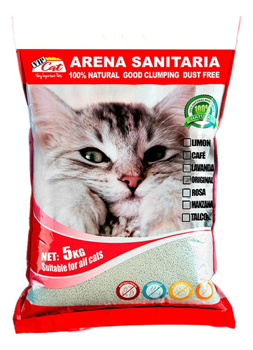 Arena Vip Cat 5kg X 5kg De Peso Neto  Y 5kg De Peso Por Unidad