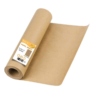 Papel Kraft Rollo 50cm Ancho X 5m Gramaje 120 Color Kraft Natural | MercadoLibre
