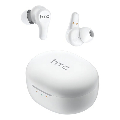 Audífonos Bluetooth Inalámbricos HTC E-mo1 ANC ENC 4 Micrófono Sonido Estéreo Llamadas Claras Cómodos Táctiles IPX5 Batería 30h USB-C para Música Oficina Ejercicio Compatible con iPhone Samsung Xiaomi | Envío gratis