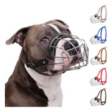 Bronzedog Pitbull Dog Bozal Cesta De Metal Transpirable Para