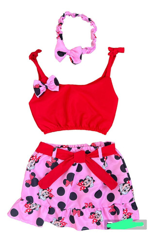 Conjunto Infantil Saia E Cropped P Meninas Moda Blogueirinha