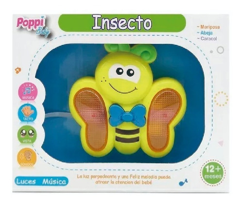 Insecto Musical Mariposa Luces Y Sonido 6743 Infancia Bebe