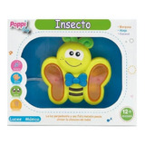 Insecto Infantil Musical Mariposa 6743 Luces Y Sonido Bebe C