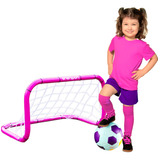 Portería De Futbol Infantil Apilable Rosa 82x48cm Enersport 