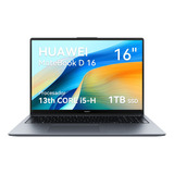 Laptop  Huawei Matebook D16 Gris 16 , Intel Core I5 13420h  16gb De Ram 1 Tb Ssd 2gb Optane, Intel Uhd Graphics 60 Hz 1920x1200px Windows 11 Home