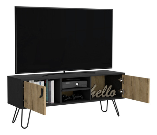 Mueble Rack De Tv Pantalla 50puLG Huna Wengue Excelsior