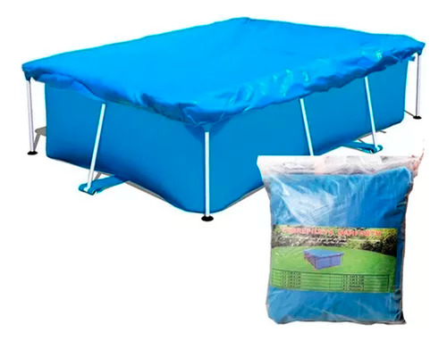 Cubre Pileta Lona Elastizado Azul Rectangular 2x3mts Piletas
