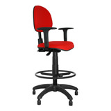 Cadeira Executiva Nr-17 Caixa C/ Braço Vermelho
