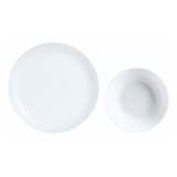 Diwali Juego De 4 Platos Modernos Grande Trinche Opal Color Blanco