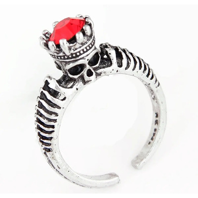 Anillo Imperial Calavera Rey Medieval Unisex Ajustable | Meses sin interés