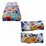 Frazada Cobertor Dragon Ball Z Goku Matrimonial + Almohada