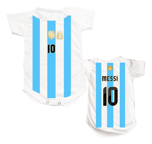 Body Bebe Camiseta Argentina Campeon Personalizada 2024