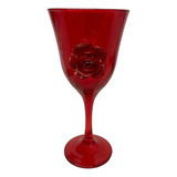 Taça Vermelha Pomba Gira Lirio Rosa Super Luxo 330 Ml -vidro