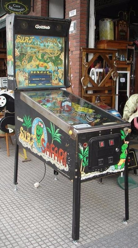 Flipper Pinball Antiguo Vintage Surfi'n Safari Gottlieb 1991