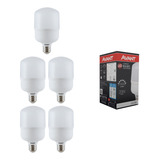 Kit 5 Lâmpadas Bulbo Alta Potência 20w 6500k Bivolt Avant