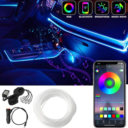 Tiras Luces Led Interior Del Coche Rgb Multicolor App Contro