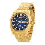 Relógio Orient Masculino Automático F49gg010 Dourado Azul