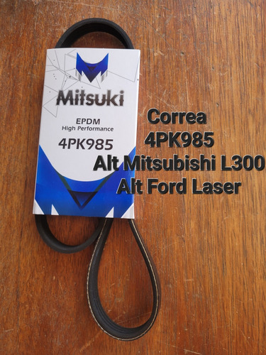 Correa Alternador Mitsubishi L300 Laser 4pk985. Foto 2