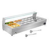 Calentador De Alimento Baño Maria 12 Ollas 1500w 30-85°c