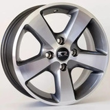 Rodas Esportivas Kr Onix Celta Aro 15 4x100 (jogo) +bicos Cor Grafite Com Diamantado