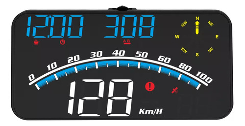 Velocímetro Gps Universal Hud G10 Com Manômetro Inteligente