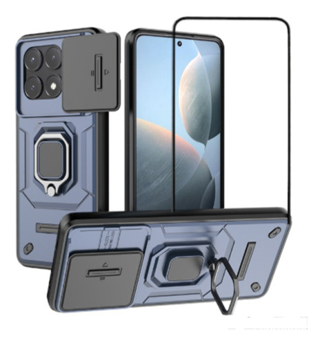 Funda Para Xiaomi Poco X6 Series Battle Bear + Cristal 9d