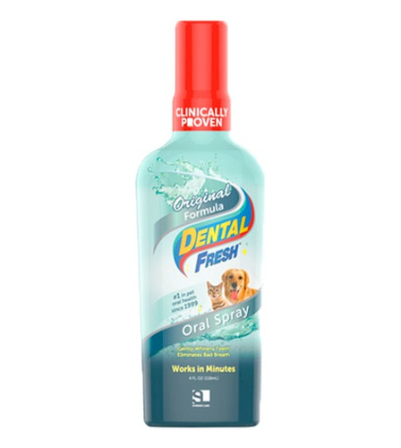 Dental Fresh Oral Spray Fórmula Original Perro-gato X 118 Ml