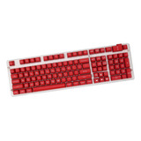 108 Keys Set Diy Custom Key Caps Letras Blancas Rojas