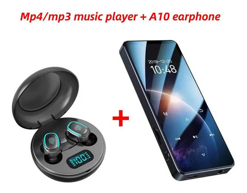 Leitor De Música Mp3 Mp4 Bluetooth 4g +a10 Fone De Ouvido Bl