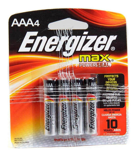 Pila Energizer Max Alcalina Aaa 4 Piezas