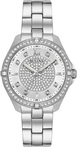 Bulova 96l236 - Reloj De Cuarzo Para Mujer, Acero Inoxidabl.