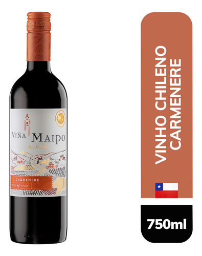 Vinho Carménère Mi Pueblo 2020 Adega Viña Maipo 750 Ml