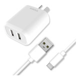 Fuente Usb 220v / 5v 2.1a Con Cable Micro Usb