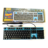 Teclado Gamer Mecânico Com Luz De Led E Apoio Fio Usb Abnt