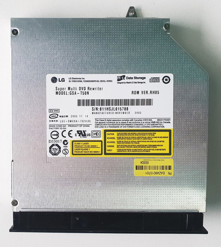 Gravador E Dvd Para Notebook LG R510 - Gsa-t50n