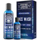 Viking Revolution Jabón Facial De Carbón Para Hombres, Elimi