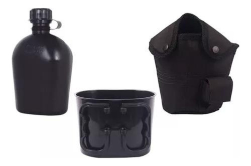 Kit Cantil 900 Ml Com Porta Cantil E Caneco / Preto