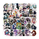 Danganronpa Anime Stickers 50 Calcomanias Pvc Vs Agua