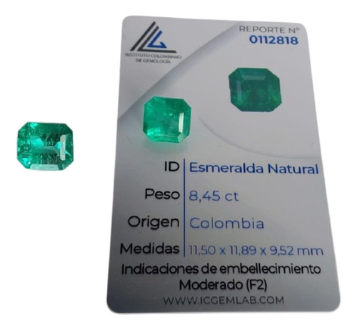 Esmeralda Natural Colombiana 100% Certificada - Sin Permase