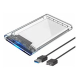 Caja Externa Disco Duro Externo 2.5 Usb 3.0 Transparente